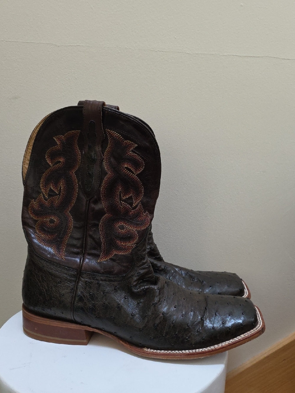 Tony Lama Men's Moore Umber Full-Quill Ostrich Western Boot Size 14 D - Picture 3 of 11